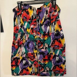 Colorful, abstract bodycon mini dress - large